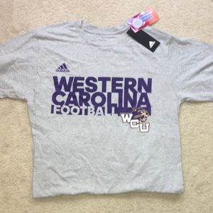 New Adidas Western Carolina Football t-shirt grey